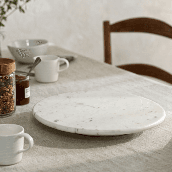 Image showing the Marble Lazy Susan, D32cm, White product.