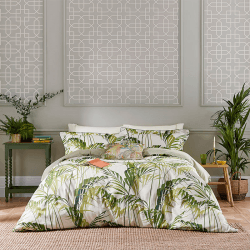 Image showing the Palm House Double Duvet Cover, Botonical Green product.