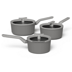 Image showing the Leo, 3 Piece Cookware Set, Grey product.