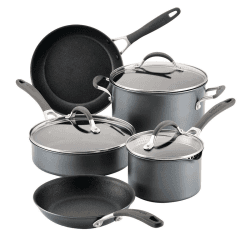 Image showing the A1 Non-Stick 5 Piece Pan Set, Grey product.
