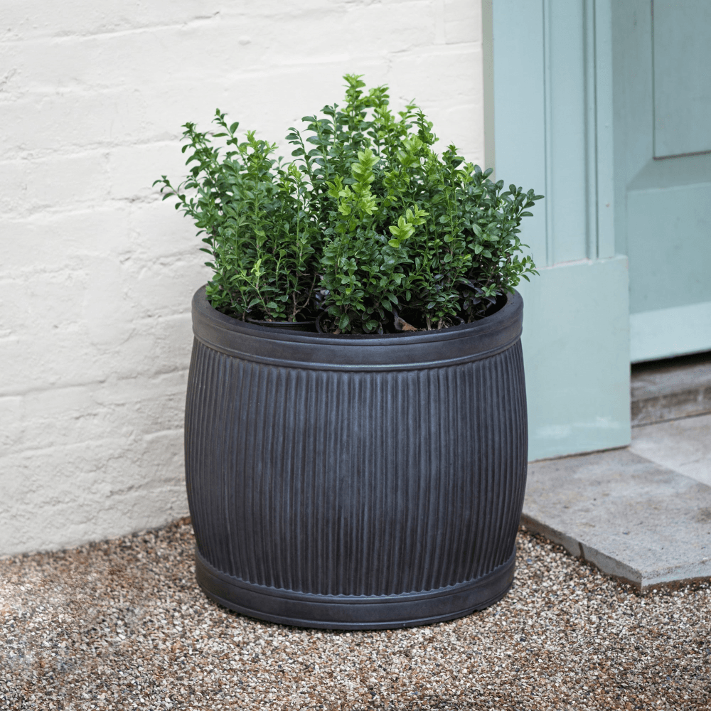 Bathford Set of 2 planters, Black