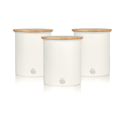 Image showing the Nordic Set of 3 Storage Canisters, Cream product.