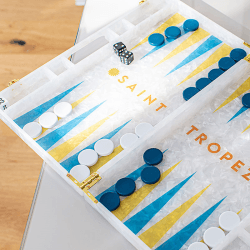Image showing the St. Tropez Backgammon Board, L45 x W38cm, White product.