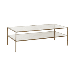 Image showing the Nakuru Iron & Glass Coffe Table, Brass product.