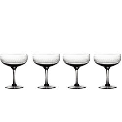 Image showing the Ovals Set of 4 Cocktail Glasses, 210ml, Smoky product.