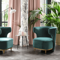 Image showing the Edie Armchair, Deep Turquoise product.