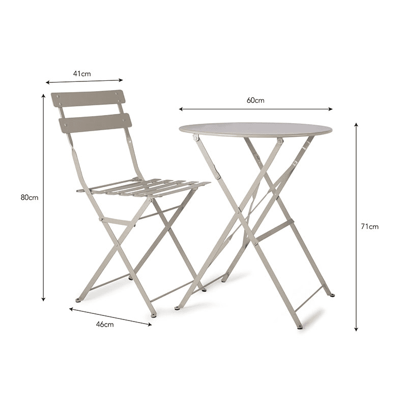 Rive Droite 3 Peice Bistro Set, Clay