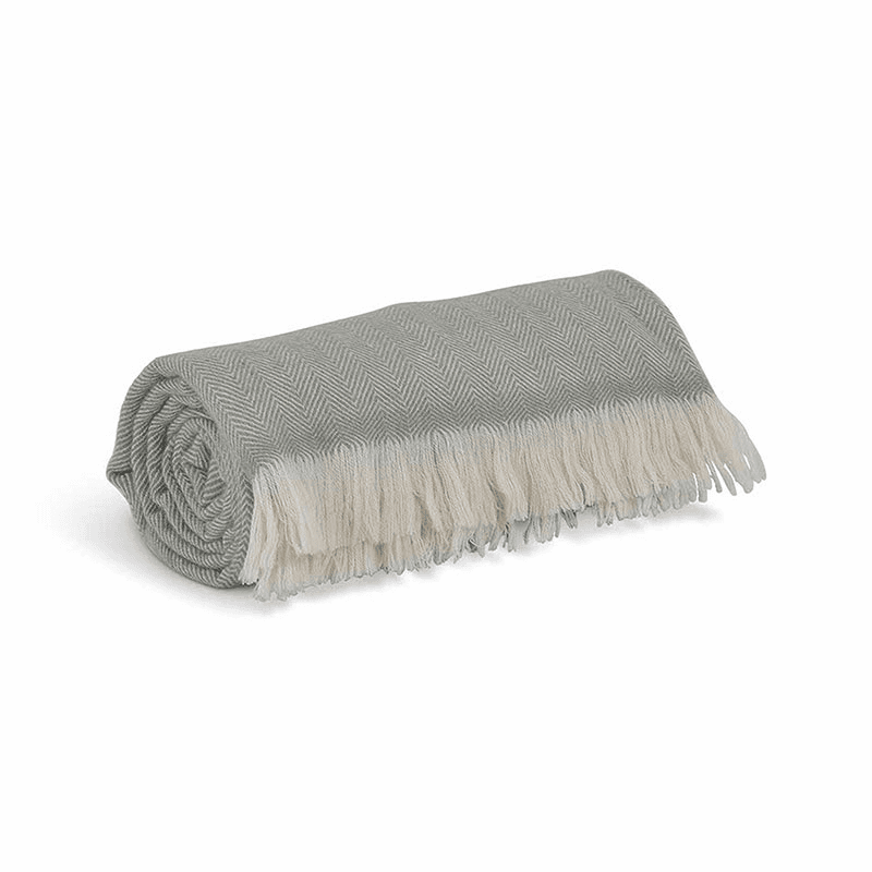 Stockwell Herringbone Throw, 130 x 170cm, Sage