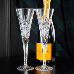 Image showing the Kintyre Set of 2 Champagne Flutes, 170ml, Clear product.