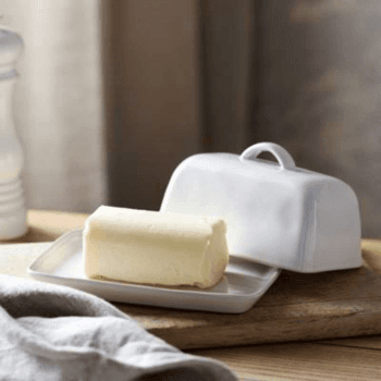 Image showing the Portobello Butter Dish, White product.