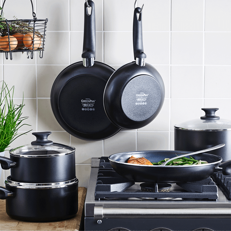 Cambridge Non-Stick 2 Piece Frying Pan Set, Black