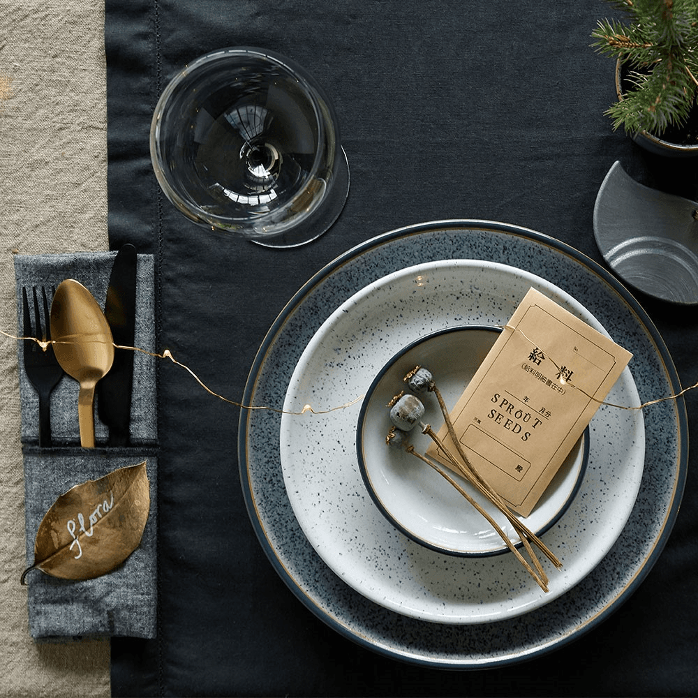 Studio Blue 4 Piece Coupe Dinner Plate Set, 26cm, Mixed