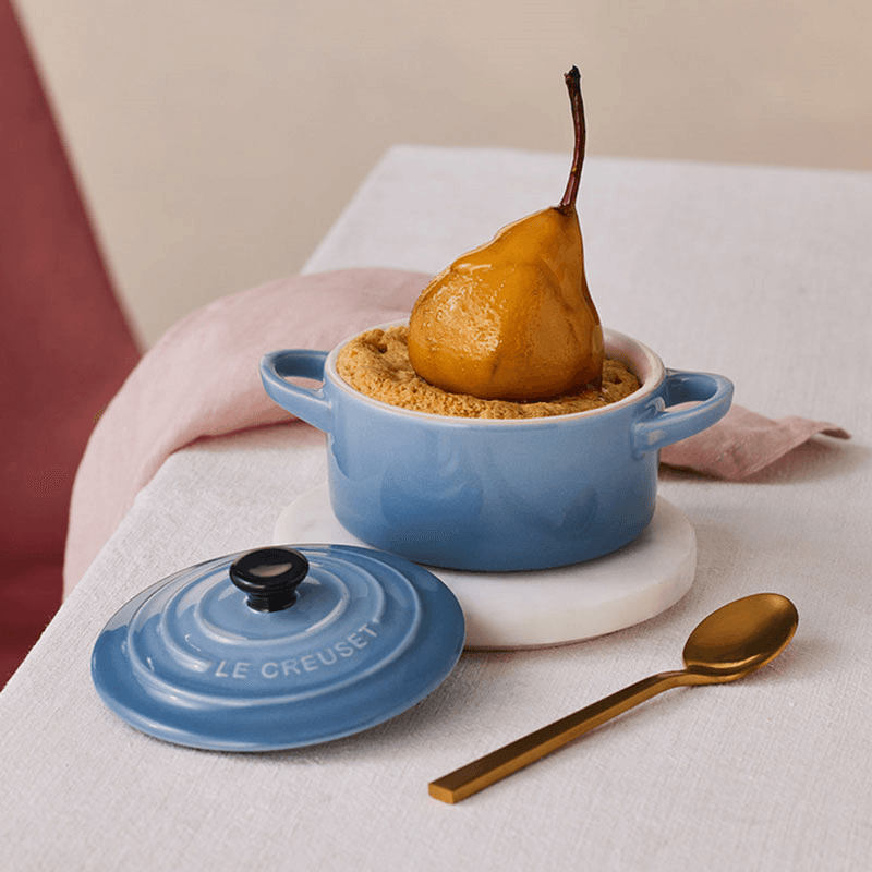 Stoneware Petite Round Casserole, 10cm, Chambray