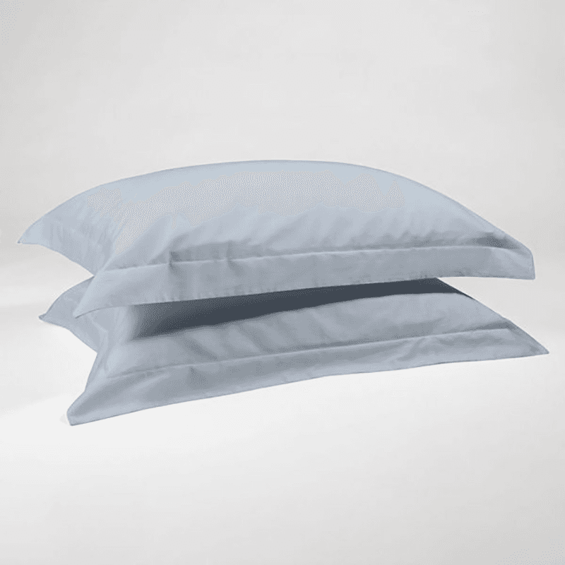 The Edged 300 Thread Count Oxford Border Pair of Pillowcases, Standard, Nordic Sky