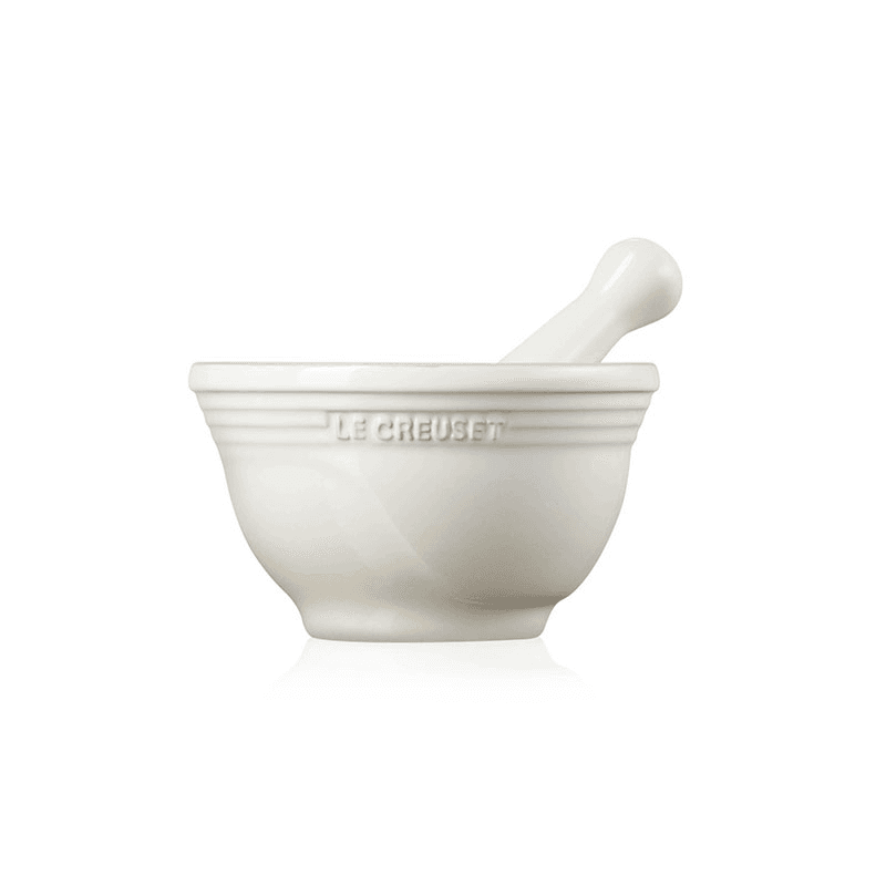 Stoneware Pestle & mortar, 12cm, Meringue
