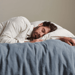 Image showing the Linen Double Duvet Cover, Ink product.