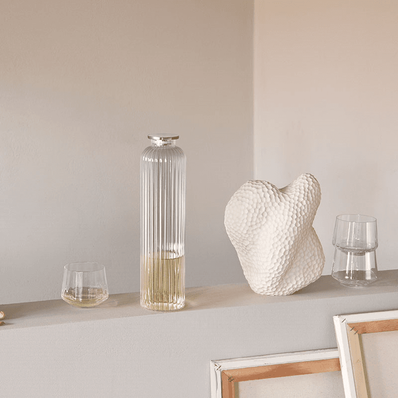 Bernadotte Set of 6 Low Lead Free Crystal Glass Tumblers, 250ml, Clear