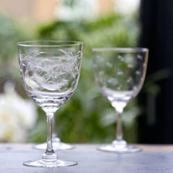 Image showing the Fern Set of 6 wine glasses, 250ml, crystal product.