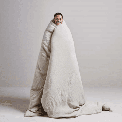 Image showing the Linen Double Duvet Cover, Clay product.