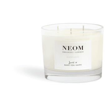 Image showing the Scent to Make You Happy 3 wick scented candle, White product.