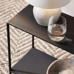 Image showing the Marton Sofa Side Table, Black product.