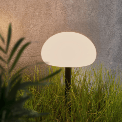 Image showing the Sponge Spike Outdoor Battery Light, D20cm, Black and White product.