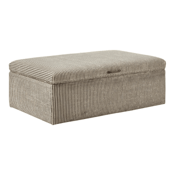 Image showing the Crusoe Upholstered ottoman, W122 x D78 x H42cm, Soft Charcoal product.