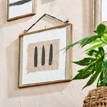 Image showing the Kiko Landscape Frame, 5 x 7", Antique Brass product.