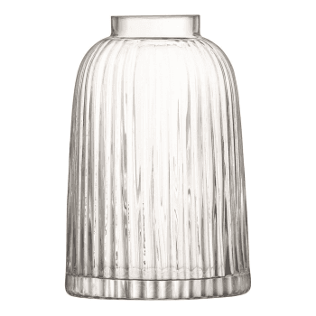 Image showing the Pleat Vase, H20cm, Clear product.