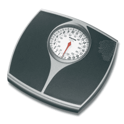 Image showing the Speedo Dial bathroom scales, Black & Silver product.
