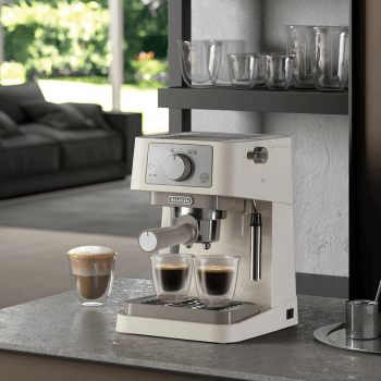Image showing the Stilosa Manual Coffee Machine, Cream product.
