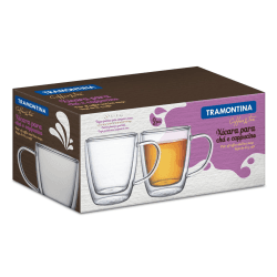 Image showing the Double Wall Cappuccino Set, 2 Pieces product.