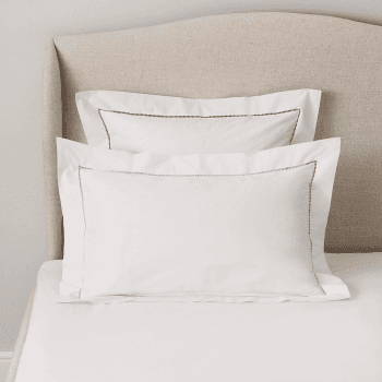 Image showing the Santorini - 200 Thread Count Cotton Oxford pillowcase, 50 x 75cm, White product.