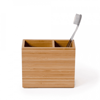 Image showing the Arena Toothbrush box, H11.5 x W13 x D5cm, Bamboo product.