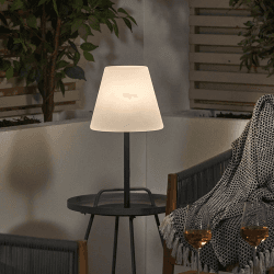 Image showing the Outdoor Table Lamp, H50cm, Grey product.