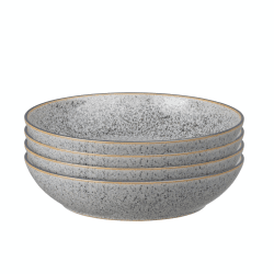 Image showing the Studio Grey Set of 4 pasta bowls, 22 x 5cm, Granite product.
