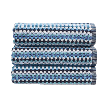 Image showing the Carnaby Stripe Hand Towel, Blue product.