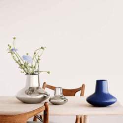 Image showing the Henning Koppel Vase, Medium, Silver product.
