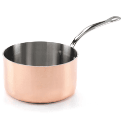 Image showing the Induction Saucepan with Lid, 18cm, Copper product.