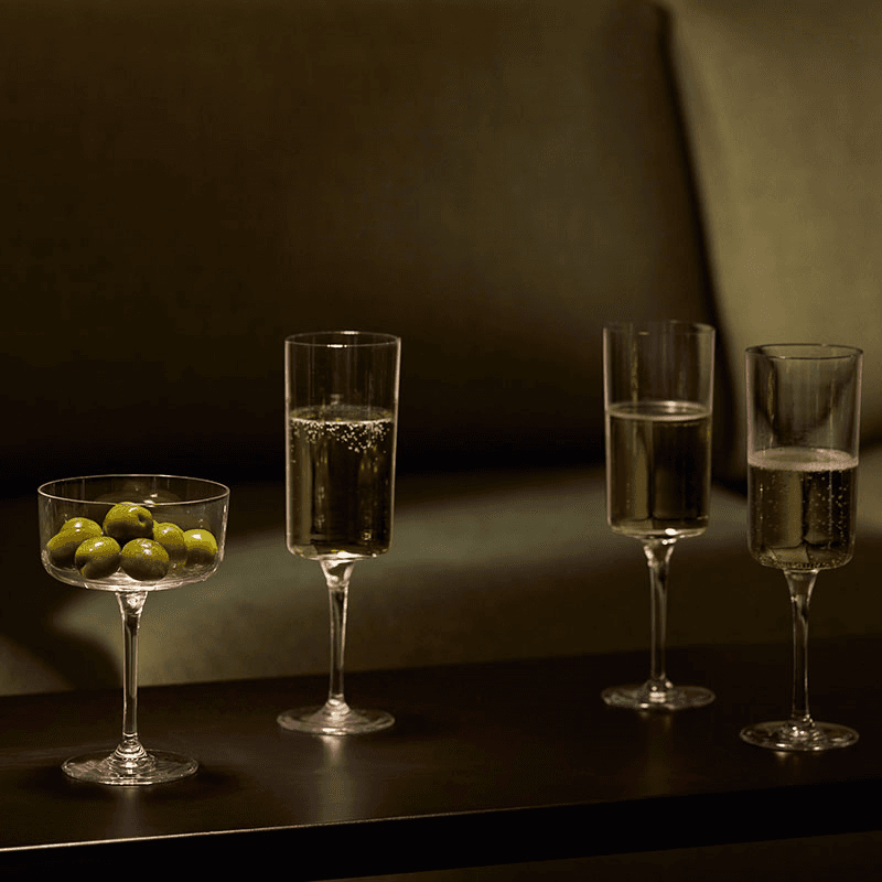 Gio Set of 4 Champagne/Cocktail Glasses, 230ml, Clear