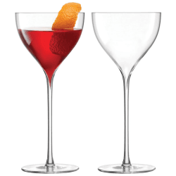 Image showing the Savoy Set of 2 Nick & Nora Glasses, 210ml, Clear product.
