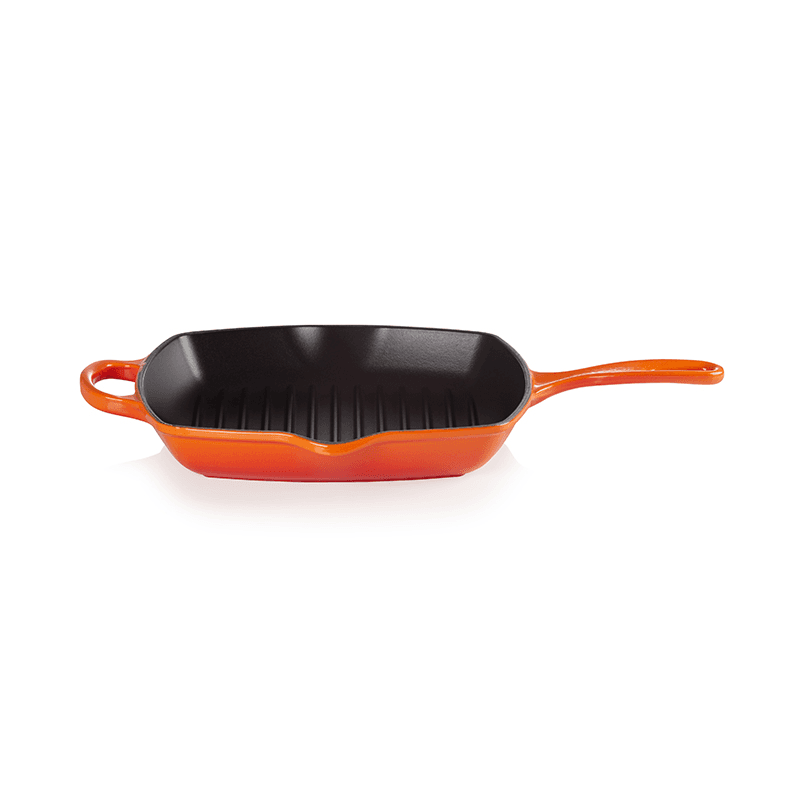 Signature Cast Iron Square grillit, 26cm, Volcanic