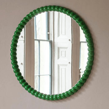 Image showing the Freya Round Mirror, D70 cm, Green product.