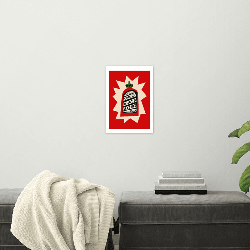 Fox and Velvet Sriracha Print, 42 x 30cm, Red