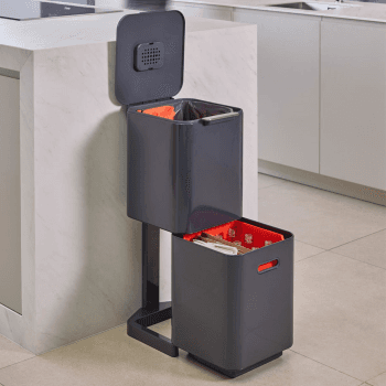 Image showing the Totem Compact Waste & recycling bins, 40L, Graphite product.
