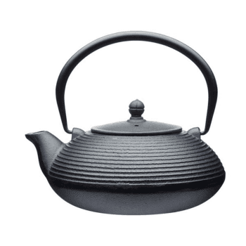 Image showing the Cast Iron Infuser Teapot, 5 Cup, Black product.