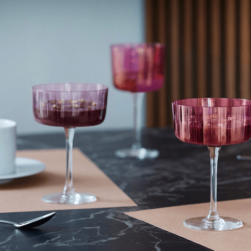 Gems Set of 4 Champagne/Cocktail Glasses, 230ml, Garnet