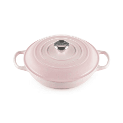 Image showing the Signature Cast Iron Shallow Casserole, 30cm, Shell Pink product.
