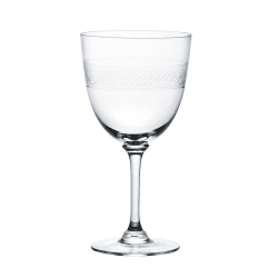 Image showing the Bands Set of 6 Crystal Wine Glasses, 250ml, Clear product.