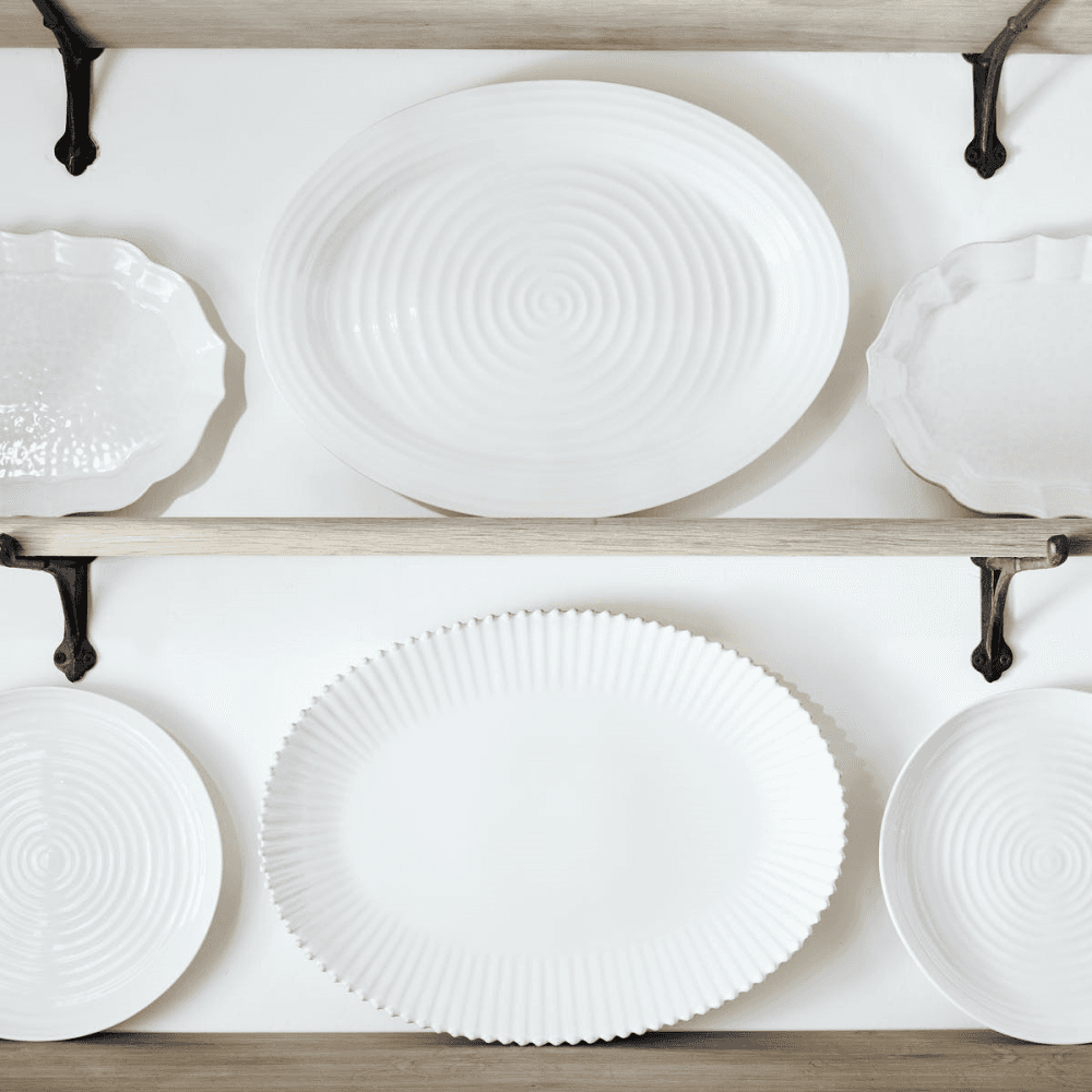Ceramics Oval plate, 43 x 34cm, White